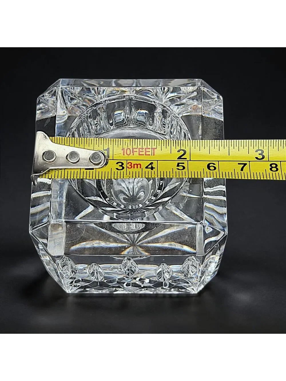 Vintage Waterford Crystal Square Votive Candle Holders Cut Glass 3
